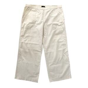 Cotton and Linen Beige Capris by J.Crew